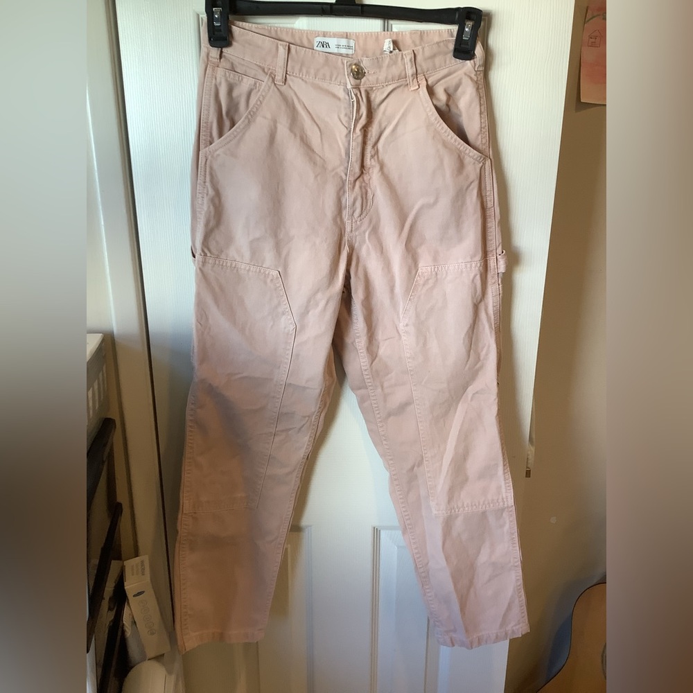 Zara Women’s Dusty Pink Cargo Pants